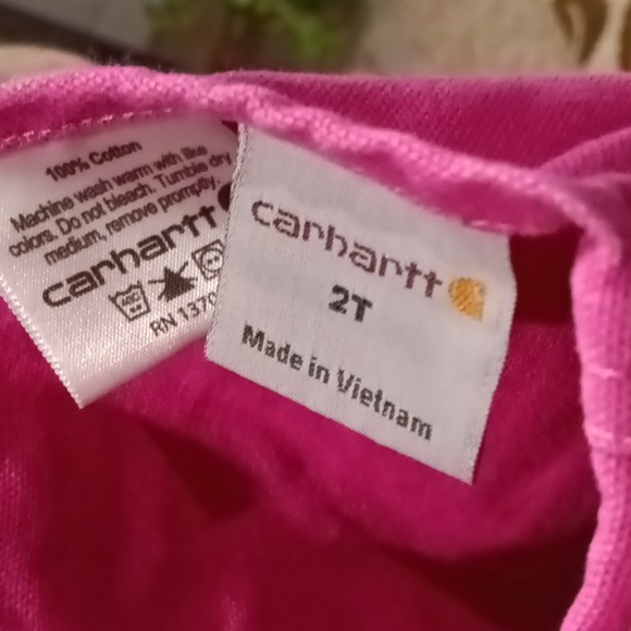 Carhartt Other - FINAL PRICE Carhartt pink stitched overalls Size 2T